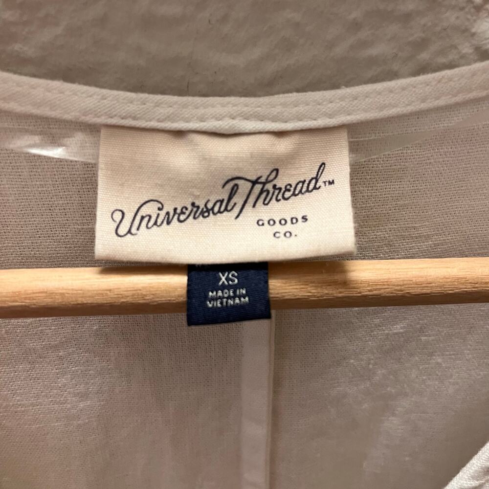 Universal Thread Linen Button White Mini Dress Xs… - image 8
